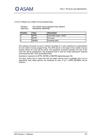 文件:ASAM XCP Part2-Protocol-Layer-Specification V1-1-0.pdf