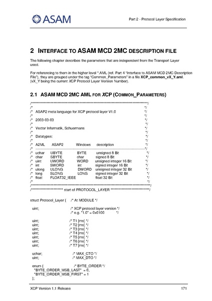 文件:ASAM XCP Part2-Protocol-Layer-Specification V1-1-0.pdf