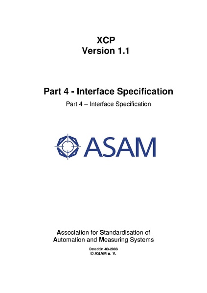 文件:ASAM XCP Part4-Interface-Specification V1-1-0.pdf