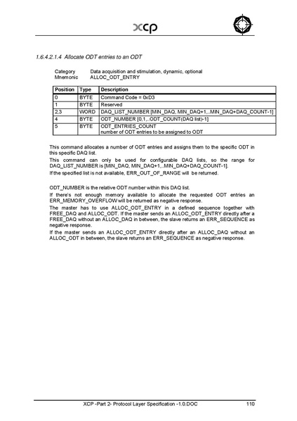 文件:XCP -Part 2- Protocol Layer Specification -1.0.pdf