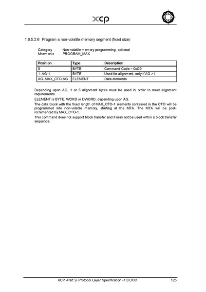 文件:XCP -Part 2- Protocol Layer Specification -1.0.pdf