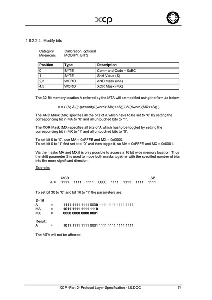 文件:XCP -Part 2- Protocol Layer Specification -1.0.pdf