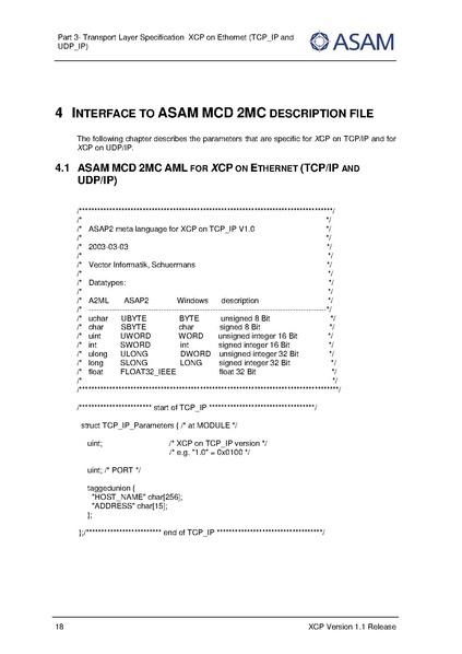 文件:ASAM XCP Part3-Transport-Layer-Specification XCPonEthernet TCP IP.pdf